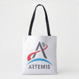 NASA Artemis Logotyp Rocket White Tygkasse