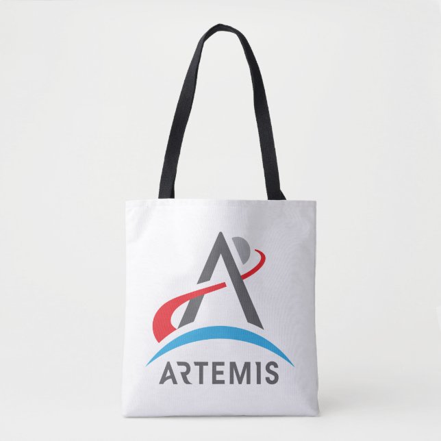 NASA Artemis Logotyp Rocket White Tygkasse (Framsida)