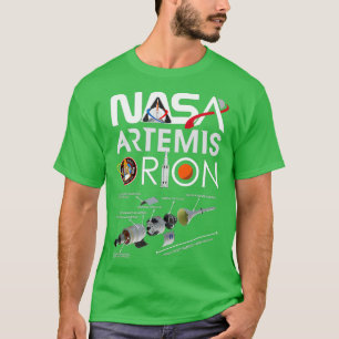 Nasa Artemis Orion Space Launch System SLS Schemat T Shirt