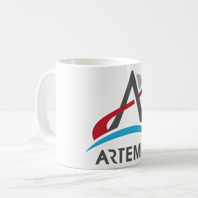 NASA Artemis Program Logotyp Mars 2024 Astronaut Kaffemugg (Framsida vänster)