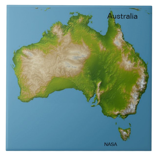 NASA-avbildning från Australiens rymd Kakelplatta (Framsidan)