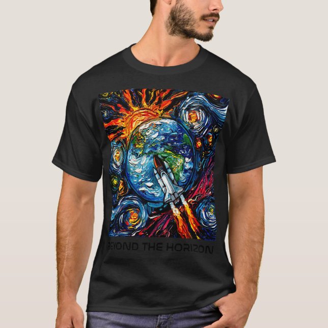 Nasa Beyond horisonten (svart typ) T Shirt (Framsida)