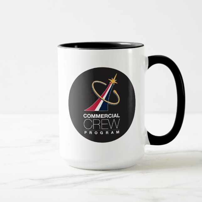NASA Commercial Crew Program Black Logotyp Mugg (Höger)