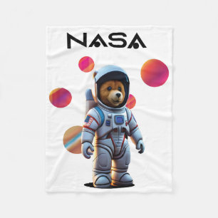 Nasa-design med ljudutgång med kute och ben fleecefilt