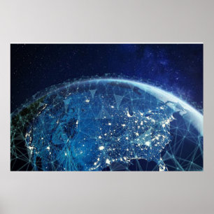 NASA/Earth/Universal Night LIght Poster