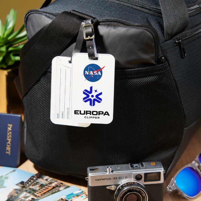 NASA Europa Clipper Logotyp Bagagebricka (Framsida & Baksida)
