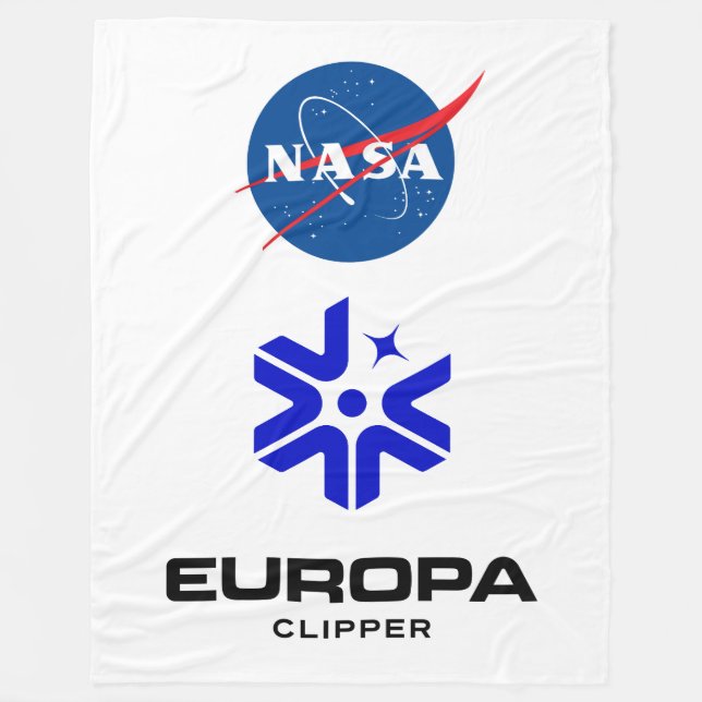 NASA Europa Clipper Logotyp Fleecefilt (Framsidan)