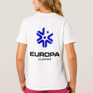 NASA Europa Clipper Logotyp Rocket White Girls" T Shirt