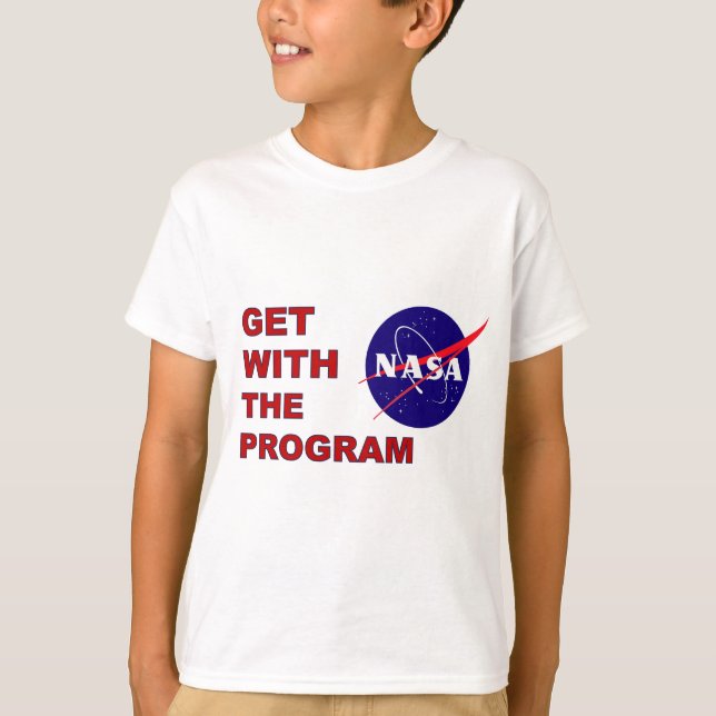 NASA får med programet T-shirt (Framsida)