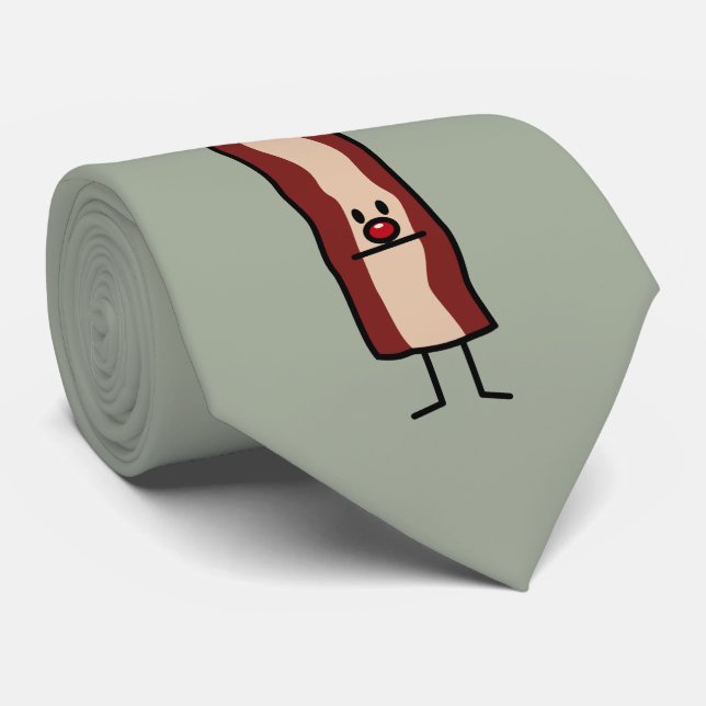 Näsa för helgdag för remsa för julbaconren röd slips (Rullad)