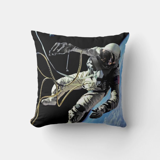 NASA Första amerikanska astronaut rymdpromenad Fot Kudde (Framsida)
