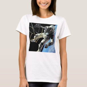 NASA Första amerikanska astronaut rymdpromenad Fot Tee Shirt