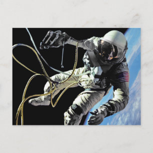 NASA Första amerikanska astronaut rymdpromenad fot Vykort