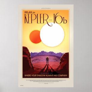 NASA Framtida Resaaffisch - Vila på Kepler 16b Poster