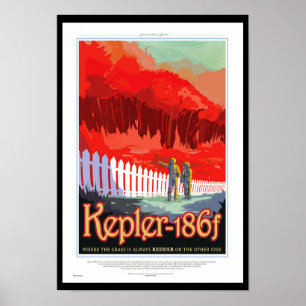 NASA Framtida Resor Sci Fi Affisch - Kepler 186f