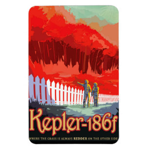 NASA Framtida Resor Sci Fi Affisch - Kepler 186f Magnet