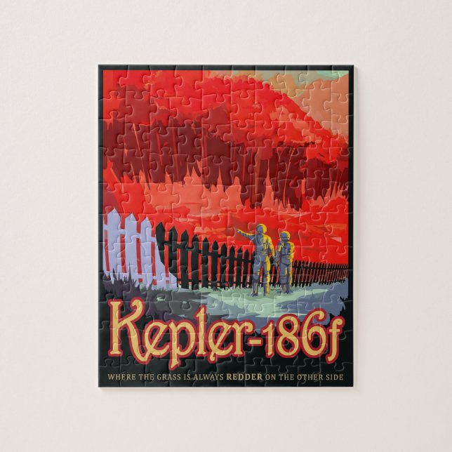 NASA Framtida Resor Sci Fi Affisch - Kepler 186f Pussel (Vertikal)