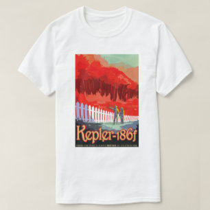 NASA Framtida Resor Sci Fi Affisch - Kepler 186f Tee Shirt