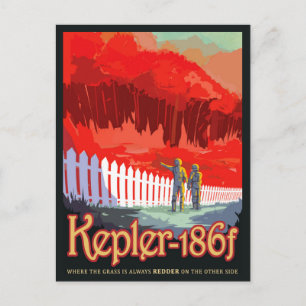 NASA Framtida Resor Sci Fi Affisch - Kepler 186f Vykort