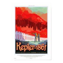 NASA framtida Travel Sci Fi-Poster - Kepler 186f