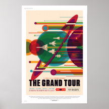 NASA Future Sci Fi Travel Poster - Grand Tour
