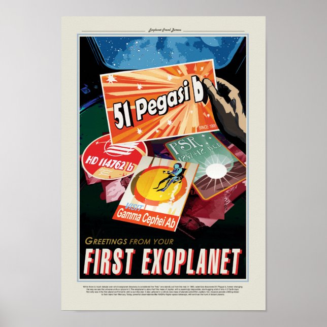 NASA Future Travel Poster - Exoplanet Pegasi b (Framsidan)
