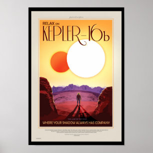 NASA Future Travel Poster - Slappna av på Kepler 1