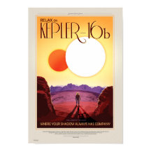 NASA Future Travel Poster - Slappna av på Kepler 1