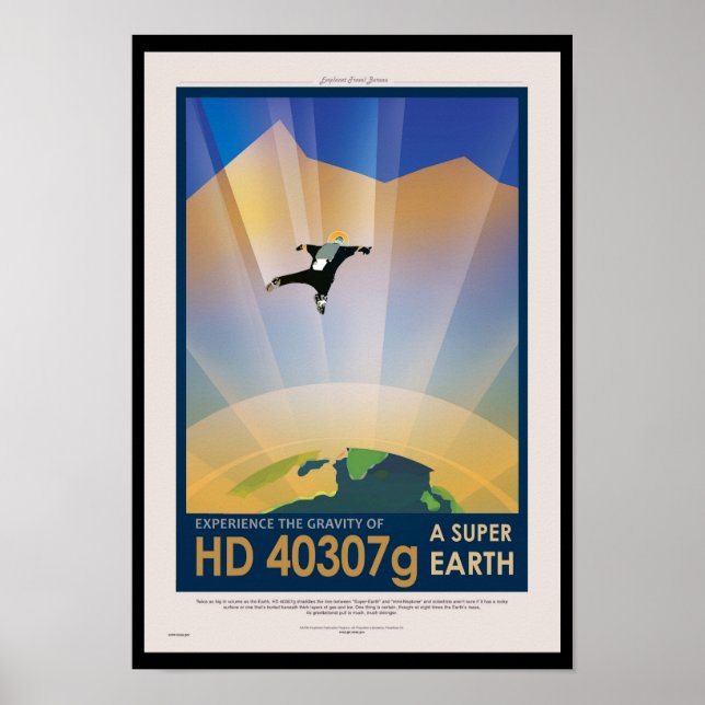 NASA Future Travel Sci Fi Poster - Toppen Jord (Framsidan)