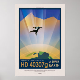 NASA Future Travel Sci Fi Poster - Toppen Jord