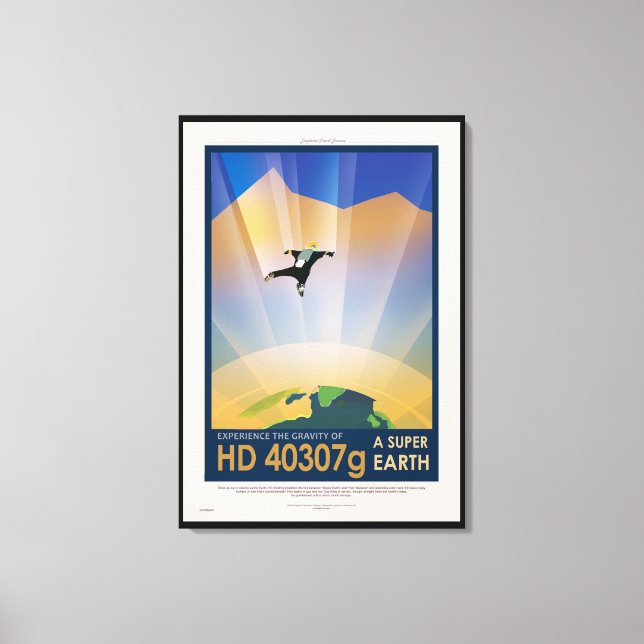 NASA Future Travel Sci Fi Poster - Toppen Jord Canvastryck (Framsida)