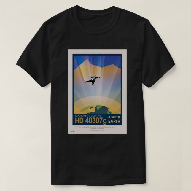NASA Future Travel Sci Fi Poster - Toppen Jord Tröja (Design framsida)