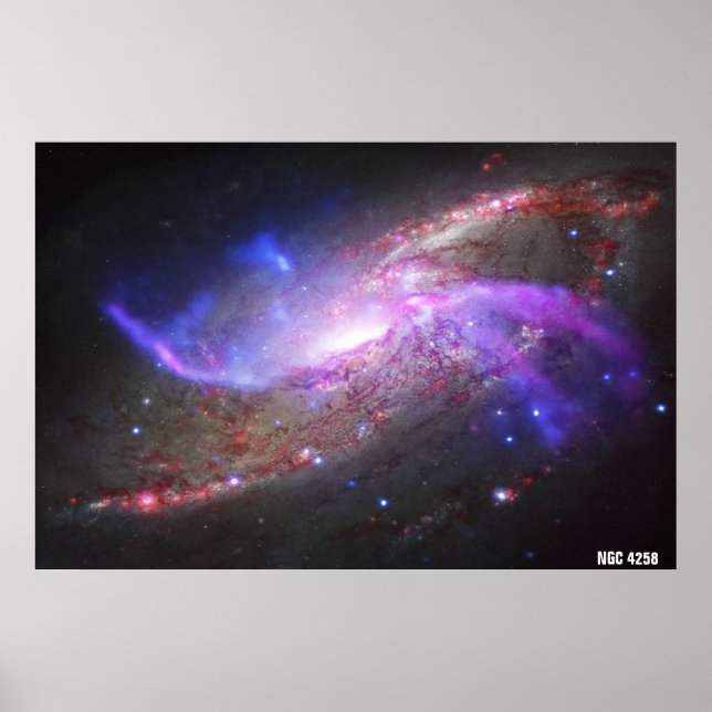 NASA / Galactic Pyrotechnics / NGC 4258 / Poster (Framsidan)