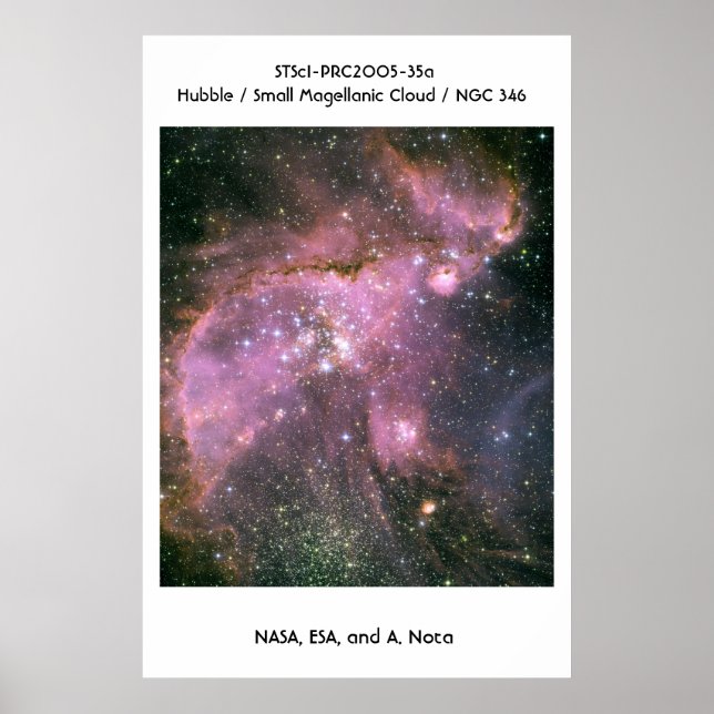 NASA/Hubble/Small Magellanic Cloud/NGC 346 Poster (Framsidan)