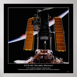 NASA Hubble Space Telescope backr... Poster
