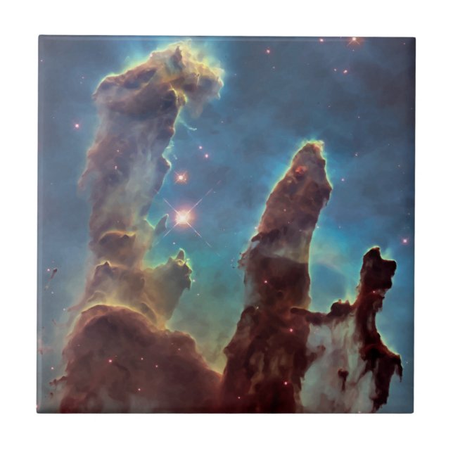NASA Hubble Telescope Photo PIllars of Creation Kakelplatta (Framsidan)