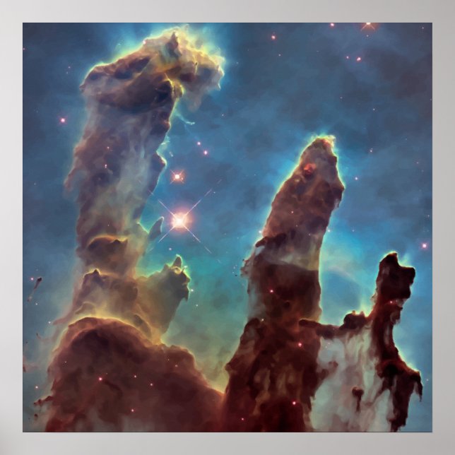 NASA Hubble Telescope Photo PIllars of Creation Poster (Framsidan)