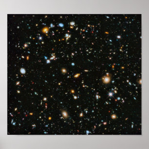 NASA Hubble Ultra Deep Fält Galaxies Poster