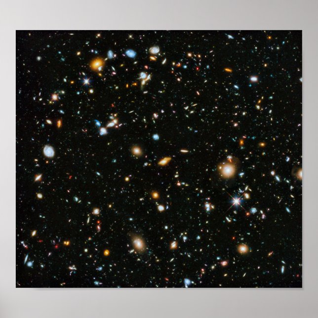 NASA Hubble Ultra Deep Fält Galaxies Poster (Framsidan)