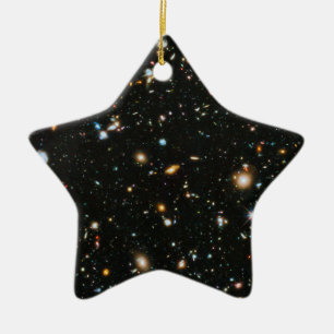 NASA Hubble Ultra Deep Field Galaxer Julgransprydnad Keramik