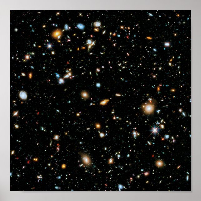 NASA Hubble Ultra Deep Field Galaxer Poster (Framsidan)