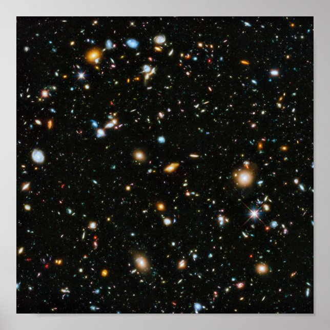 NASA Hubble Ultra Deep Field Galaxer Poster (Framsidan)