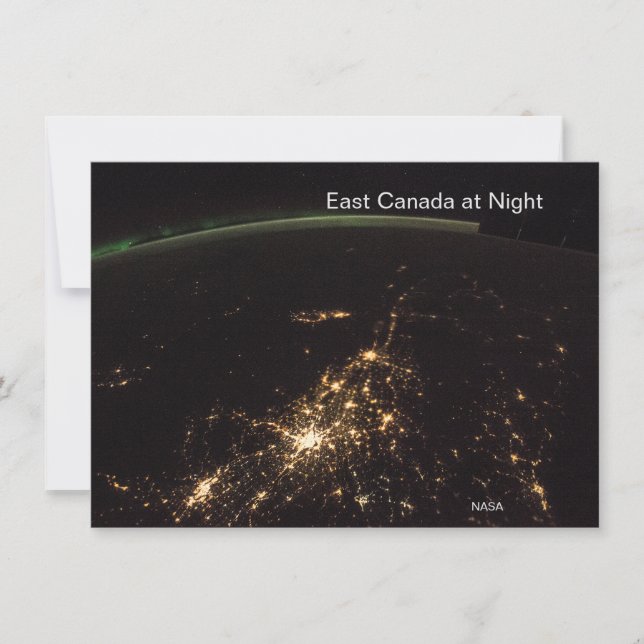 NASA ISS Photo, Kanada och Saint Lawrence River Kort (Framsida)
