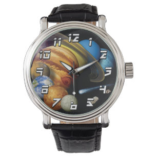 NASA JPL Solar System Planets Montage Space-foton Armbandsur