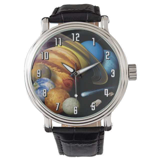 NASA JPL solsystemet planeter montage rymdfoton Armbandsur (Framsida)