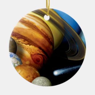 NASA JPL solsystemet planeter montage rymdfoton Julgransprydnad Keramik