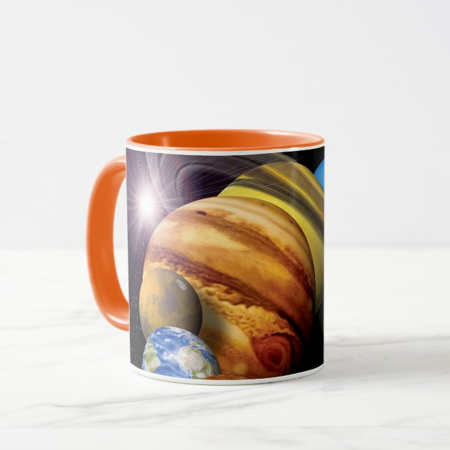 NASA JPL solsystemet planeter montage rymdfoton Mugg (Framsida vänster)