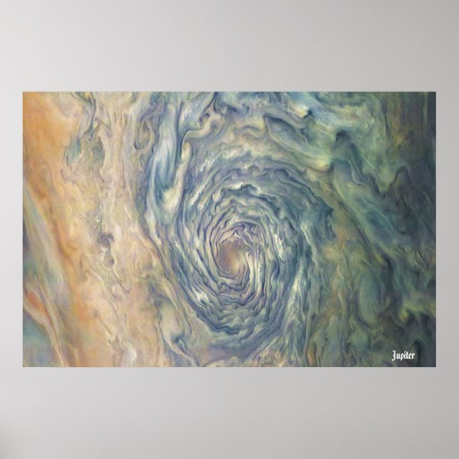 NASA / Juno / Jupiter / Storm Clouds / Poster (Framsidan)