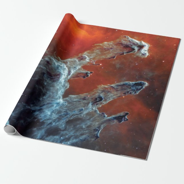 NASA JWST Pelarna i skapelsen Mid-infraröd Presentpapper (Utrullad)