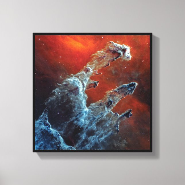 NASA JWST Pelarna Skapelse Mid Infraröd Canvastryck (Framsida)